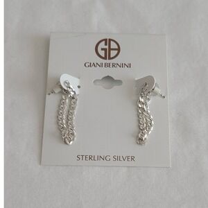 GIANI BERNINI Sterling Silver Curb Chain Drop Earrings